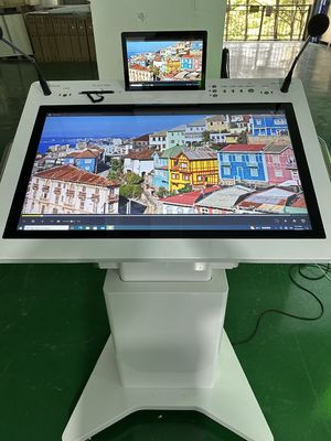 32' Windows Interactive PCAP LCD Digital Display Lectern Smart Double Screen AIO Подиум для совещаний