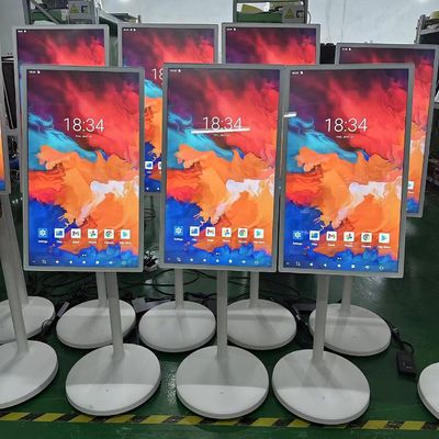 32 дюймовый портативный смарт интерактивный сенсорный киоск мобильный беспроводной LCD вращающийся дисплей