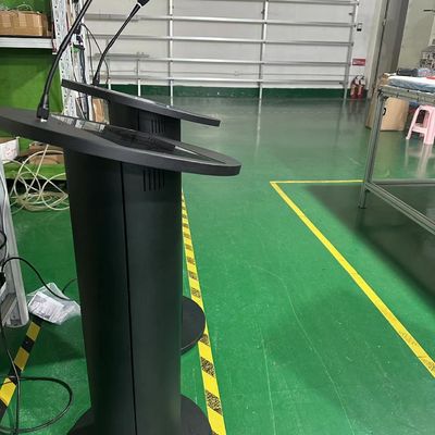 Мультимедийный цифровой подиум 13,3-дюймовый pcap touch lcd экрана громкоговоритель усилитель и беспроводный микрофон для встреч