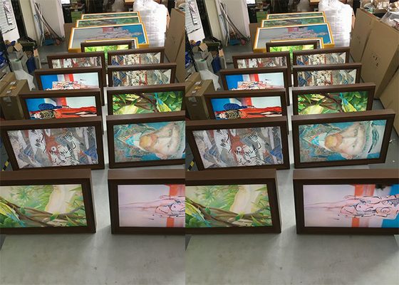 Signage галереи деревянный для умной рамки фото цифров