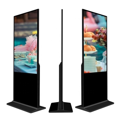 Пол стоя вертикальная реклама HD Lcd киоска 4k экрана касания ТВ крытая