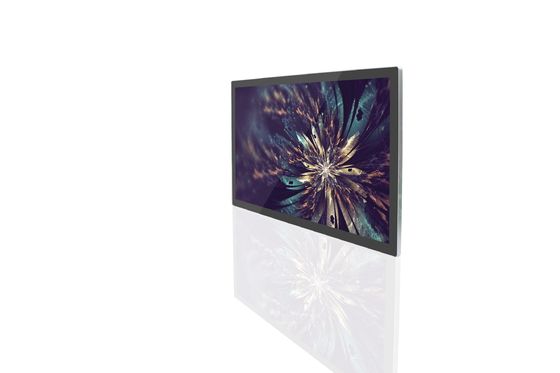 65-дюймовая 4K Ultra HD настенная цифровая вывеска с 4 мм / 10 мм скрещенными краями и инфракрасной сенсорной панелью