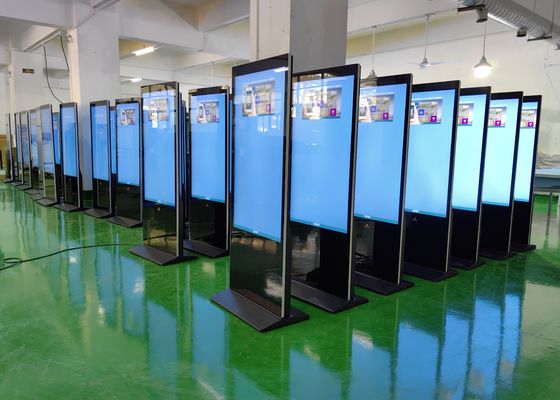 Iphone сформировало пол стоя LCD рекламируя киоск тотема Signage цифров