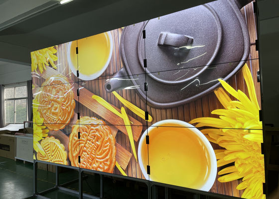 Яркости дюйма 450 Signage 55 разрешения 3X3 цифров стены UHD 4k LCD шатон видео- мини