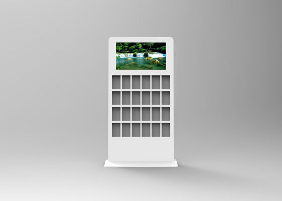 AC240V пол цвета 32 дюймов белый стоя киоск signage LCD цифровой с держателем брошюры